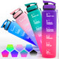 ZORRI 32 OZ Water Bottles With Time Marker & Meaurment Marked,  BPA Free Leak Proof and Lightweight Water Bottle for Gym, Fitness, Workout, Kids School, Office, Cycling, Yoga, Camping