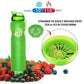 ZORRI 32 oz Water Bottle with Cleaning Brush & Strainer, Leakproof BPA & Toxic Free Lightweight Drinking Water Bottles with Carrying Strap, Ensure You Drink Enough Water for Fitness Gym Outdoor