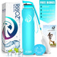ZORRI 32 oz Water Bottle with Cleaning Brush & Strainer, Leakproof BPA & Toxic Free Lightweight Drinking Water Bottles with Carrying Strap, Ensure You Drink Enough Water for Fitness Gym Outdoor