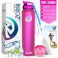 ZORRI 28 oz Water Bottle with Sponge Cleaning Brush & Strainer, Leakproof BPA & Toxic Free，Lightweight Drinking Water Bottles with Nylon Carrying Strap, Ensure You Drink Enough Water for Fitness Gym Outdoor
