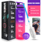 ZORRI 32 OZ Water Bottles With Time Marker & Meaurment Marked,  BPA Free Leak Proof and Lightweight Water Bottle for Gym, Fitness, Workout, Kids School, Office, Cycling, Yoga, Camping