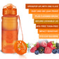 ZORRI  BPA Free Sports Water Bottles, 14oz / 400ML Lightweight Reusable Water Bottle for Gym, Fitness, Workout, Yoga, Running, Kids School
