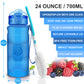 ZORRI BPA Free Sports Water Bottles, 24oz / 700ML Lightweight Reusable Water Bottle for Gym, Fitness, Workout, Yoga, Running, Kids School...