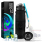 ZORRI BPA Free Sports Water Bottles, 24oz / 700ML Lightweight Reusable Water Bottle for Gym, Fitness, Workout, Yoga, Running, Kids School...