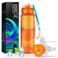 ZORRI BPA Free Sports Water Bottles, 24oz / 700ML Lightweight Reusable Water Bottle for Gym, Fitness, Workout, Yoga, Running, Kids School...