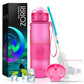 ZORRI  BPA Free Sports Water Bottles, 14oz / 400ML Lightweight Reusable Water Bottle for Gym, Fitness, Workout, Yoga, Running, Kids School