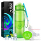 ZORRI  BPA Free Sports Water Bottles, 14oz / 400ML Lightweight Reusable Water Bottle for Gym, Fitness, Workout, Yoga, Running, Kids School