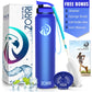 ZORRI 28 oz Water Bottle with Sponge Cleaning Brush & Strainer, Leakproof BPA & Toxic Free，Lightweight Drinking Water Bottles with Nylon Carrying Strap, Ensure You Drink Enough Water for Fitness Gym Outdoor