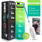 ZORRI 32 OZ Water Bottles With Time Marker & Meaurment Marked,  BPA Free Leak Proof and Lightweight Water Bottle for Gym, Fitness, Workout, Kids School, Office, Cycling, Yoga, Camping
