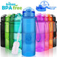 ZORRI BPA Free Sports Water Bottles, 24oz / 700ML Lightweight Reusable Water Bottle for Gym, Fitness, Workout, Yoga, Running, Kids School...