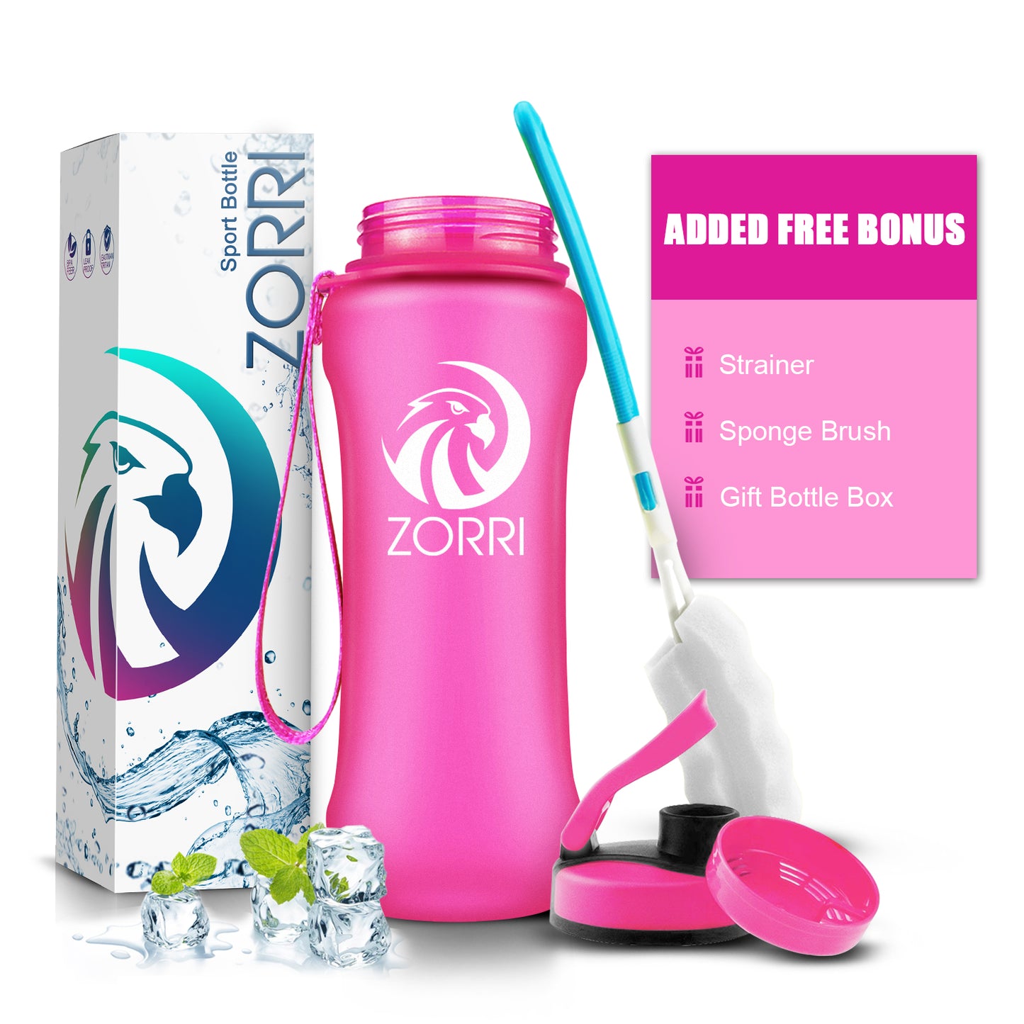 20oz Sport Bottle - Pink