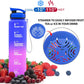 ZORRI 32 OZ Water Bottles With Time Marker & Meaurment Marked,  BPA Free Leak Proof and Lightweight Water Bottle for Gym, Fitness, Workout, Kids School, Office, Cycling, Yoga, Camping