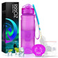ZORRI  BPA Free Sports Water Bottles, 14oz / 400ML Lightweight Reusable Water Bottle for Gym, Fitness, Workout, Yoga, Running, Kids School